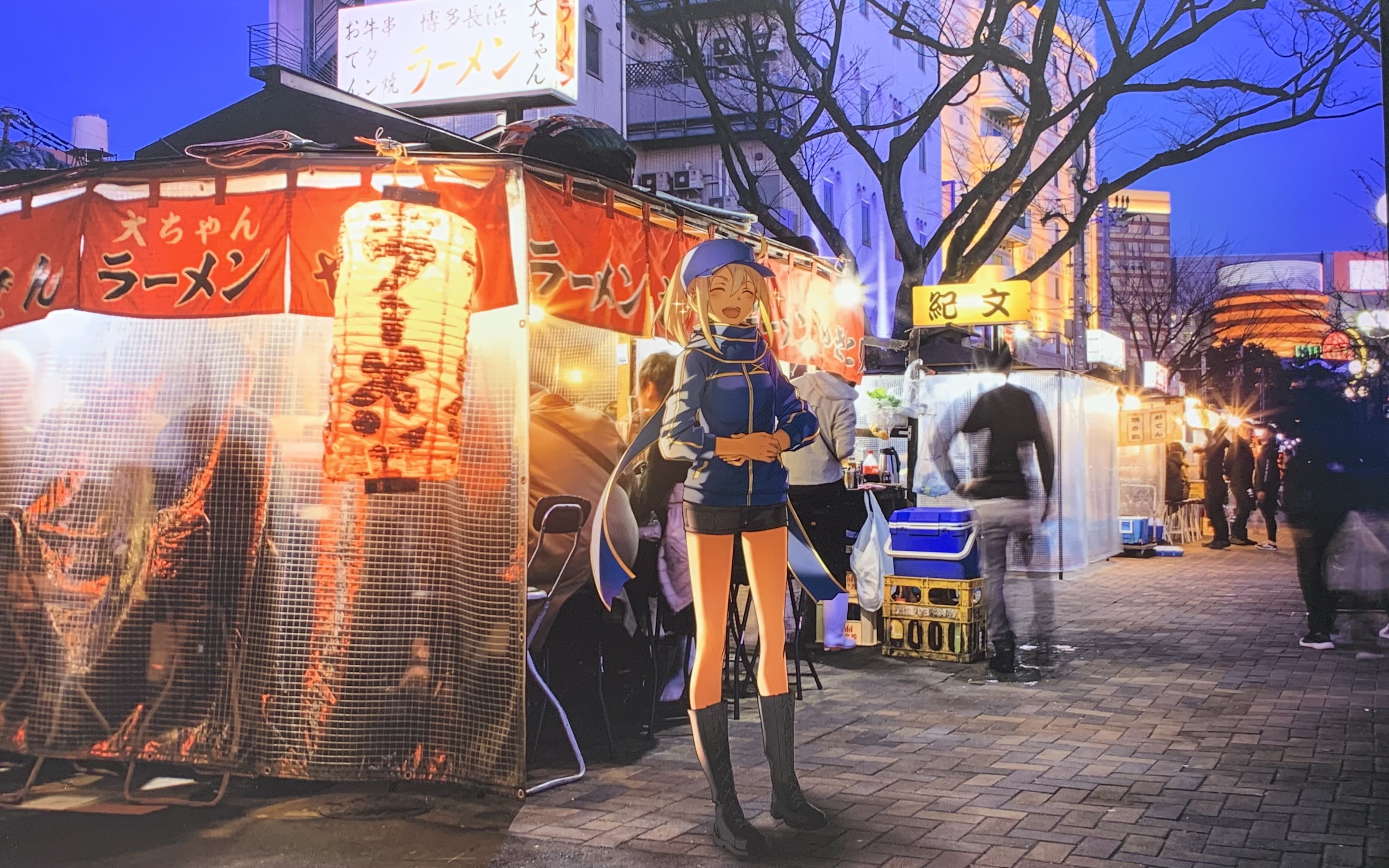 FGO 5周年 謎のヒロインX 福岡県 中洲屋台街 B2 タペストリー Fate/Grand Order 5th Anniversary 