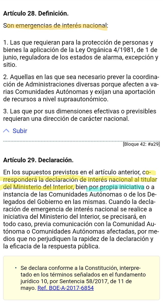 a2metros's tweet photo. Veo a Marlaska en @A3Noticias mentir sin pudor diciendo que la Emergencia Nacional (Nivel 3) sólo se puede activar si lo piden las CCAA. Igual que en la DANA. El Mº del Interior puede declararlo por propia iniciativa (art. 29 de la ley 17/2015). Y la oposición a por uvas. https://t.co/RN6Iiy0HJ6