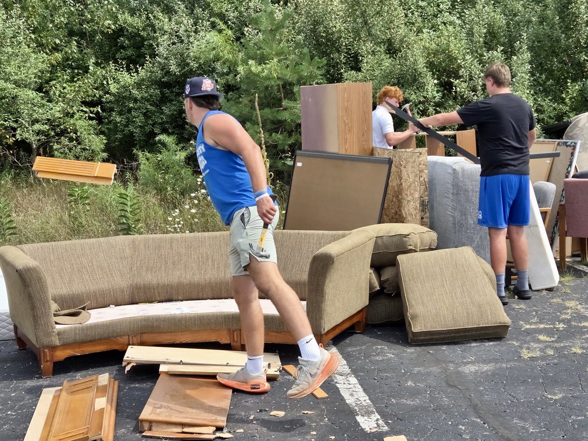 Huge shoutout to these seven guys who stepped up today! On just a moment’s notice, they dropped what they were doing to help move water-damaged furniture and items at the Free Methodist Church of Gladwin after unexpected flooding.
