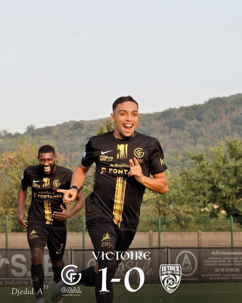 GOAL__FC's tweet photo. ✅ 𝐕𝐢𝐜𝐭𝐨𝐢𝐫𝐞 !!! 

GOAL FC 1️⃣-0️⃣ Istres FC 

Nos GOALois démarrent la saison de la meilleure des manières ⚔️🫡

Un match avec du caractère et de la personnalité, très prometteur pour la suite 💪

⚽️ Buteur ; Djedid (55’)

#GOALFC #N2 #Football #Lyon #GFCFCI 🖤💛 https://t.co/dilsuchZWp