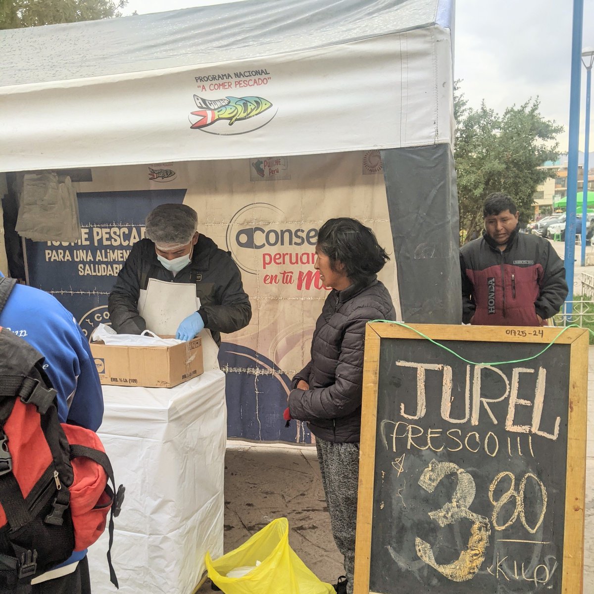 冷凍じゃないアジ（Jurel）が不定期で売られる。フェイスブックで住んでいる街の自治体をフォローしていると、宣伝がポストされるので便利。朝7時過ぎに着くと行列なしで快適。4匹で400円！友人や大家さんにお裾分けした。
お刺身も南蛮漬も美味しかったー