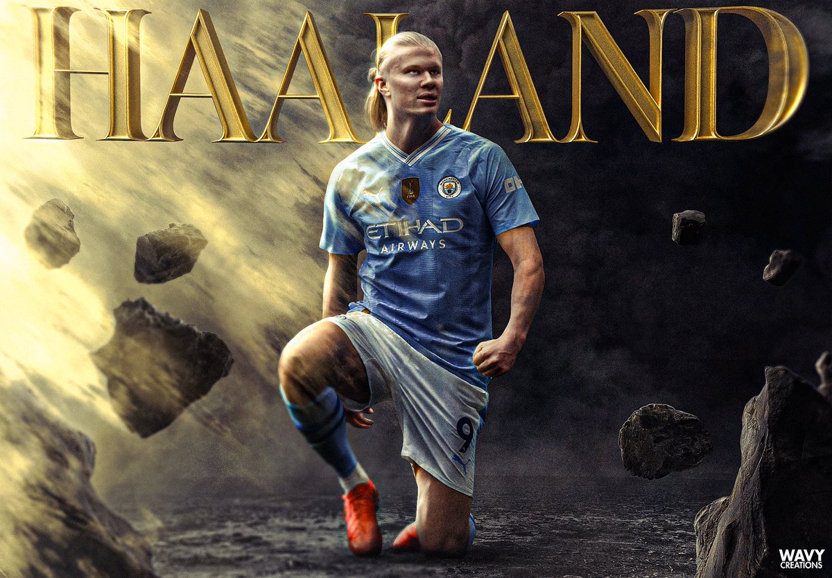 "THE INEVITABLE" - Erling Haaland artwork made entirely by me 💫

#ManCity #MCFC #smsports #Haaland