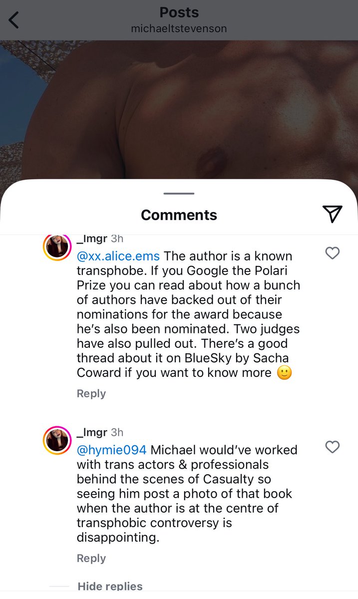 MyrnaHeidi's tweet photo. @TwisterFilm An actor from Casualty posted his holiday read which was by John Boyne and some joyless cunt was all over it! He’s now deleted that particular picture. #polariprize #johnboyne https://t.co/vQjGBBTzdj