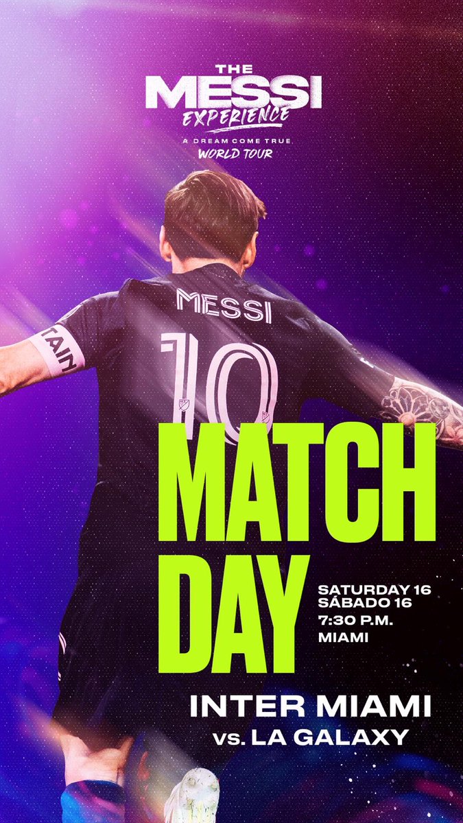 Matchday! ⚽️ Inter Miami vs. LA Galaxy 07:30 P.M.