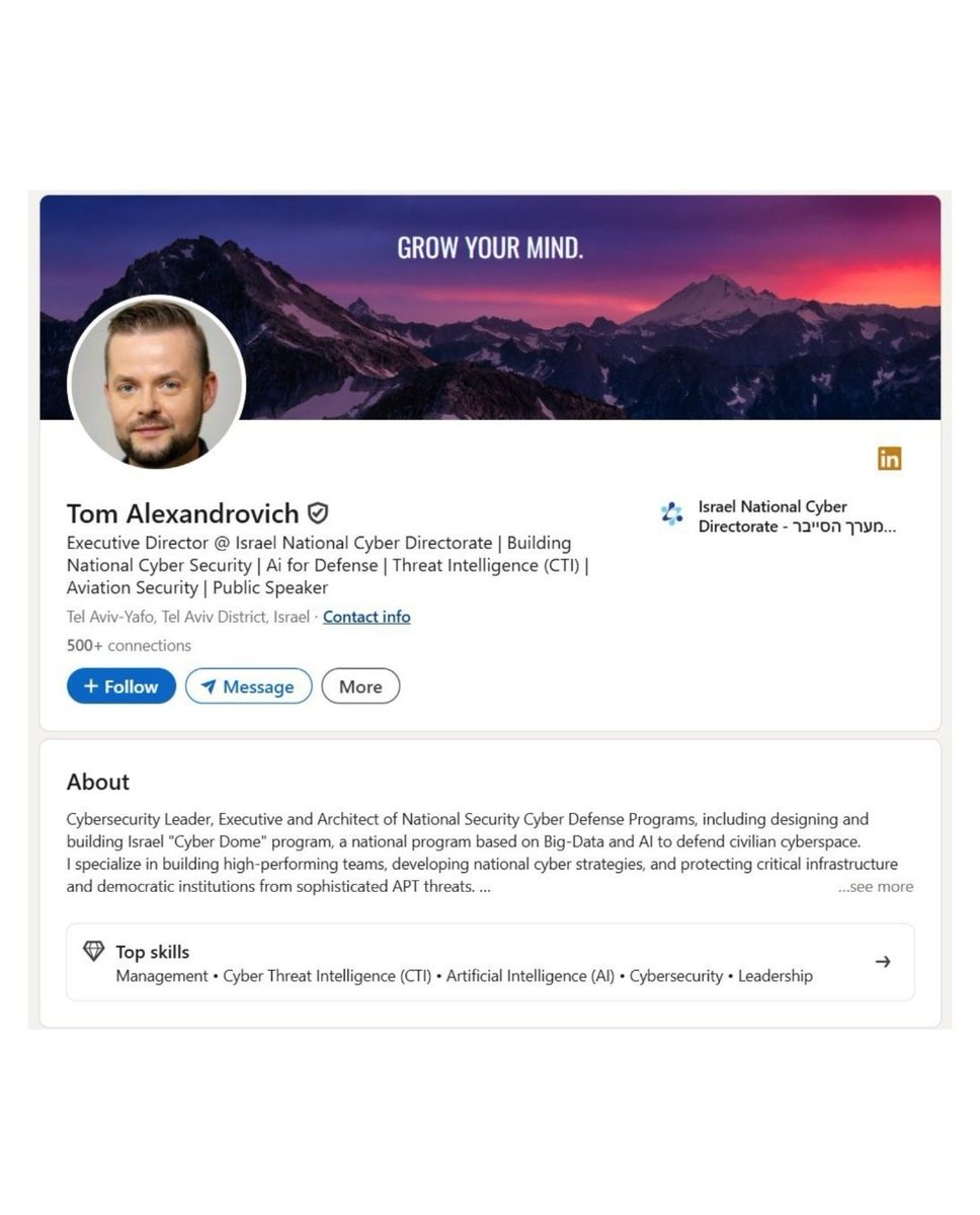 🚨 Breaking: Tom Artiom Alexandrovich, the Acting Head of Data &amp; AI for Israel's National Cyber Directorate, was just arrested in an undercover operation targeting child sex predators in Nevada. 

He was released and returned to Israel with no explanation.