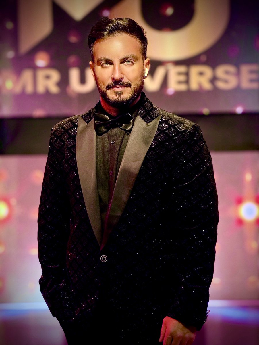 JasonPatrlck's tweet photo. Honored to be a jury member at Mr. Universe✨
Grateful to the organizers for the trust, and special thanks to @NoveltyGroomCollection for the suit that made the night even more memorable.

#Lucknow 🇮🇳
#JasonPatrickOnTour ✈ https://t.co/5C672kblWL