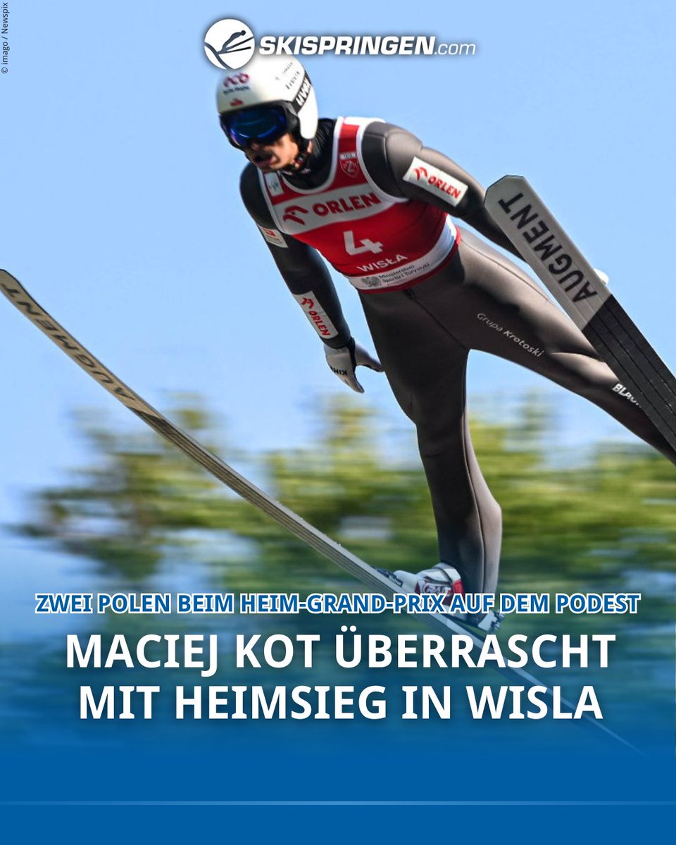 Skispringen's tweet image. Maciej #Kot 🇵🇱 und Kamil #Stoch 🇵🇱 lassen #Wisla jubeln! Die deutschen Skispringer verpassen die Top Ten bei der zweiten Station des Sommer-Grand-Prix hingegen deutlich!

▶️ Mehr dazu: skispringen.com/sommer-grand-p…

#Skispringen #Skijumping #skijumpingfamily