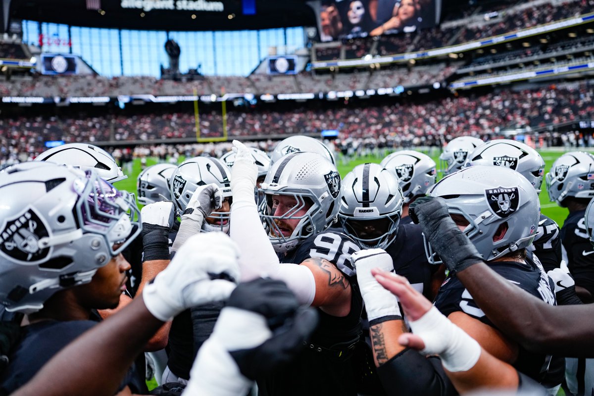 Raiders's tweet photo. Let's get it! #SFvsLV

Live game updates: https://t.co/wTxEC9D7In https://t.co/9D8hhENb2e