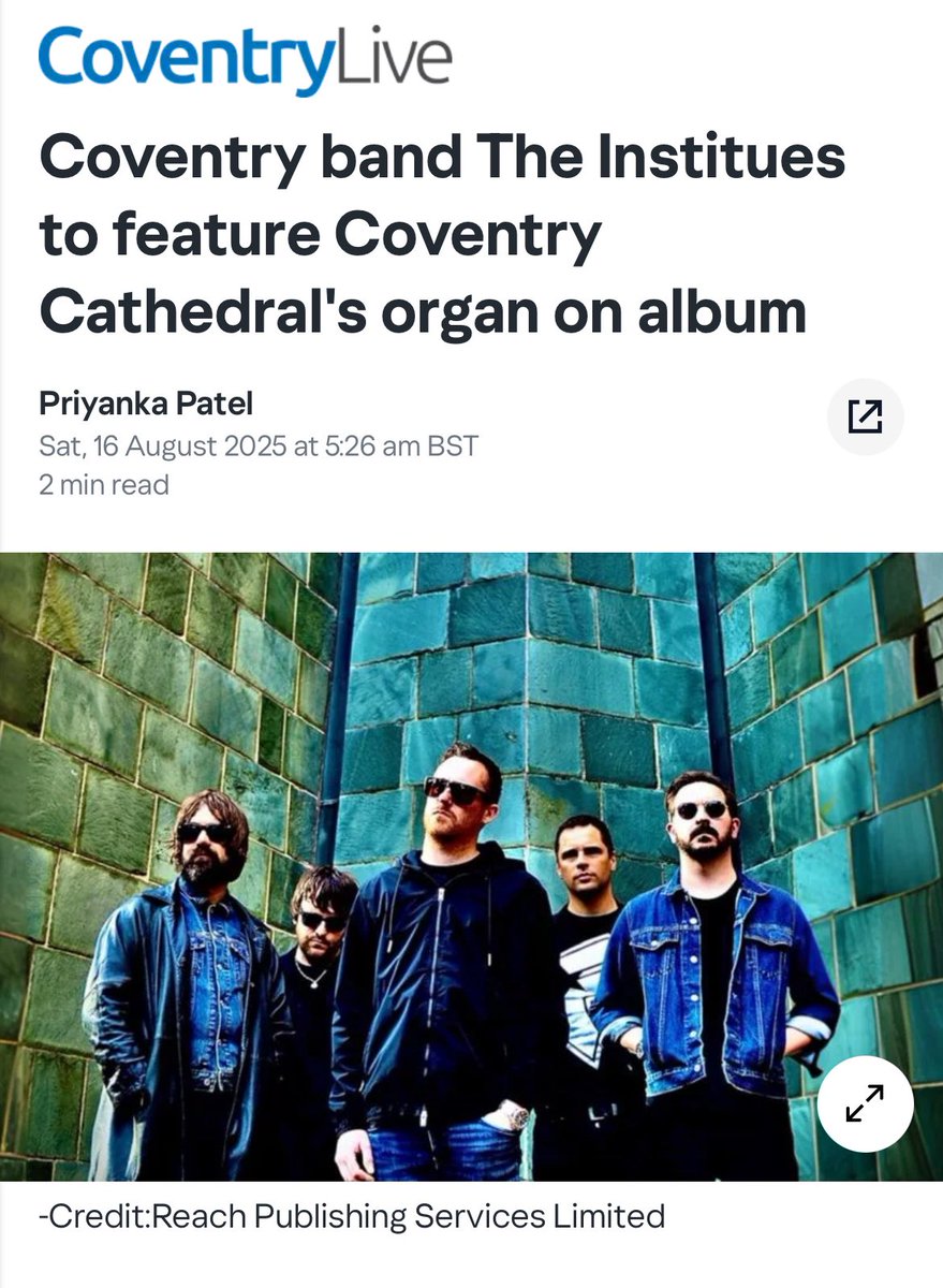 This week we record the final piece of our album at Coventry’s St Michael’s Cathedral on its iconic organ. A labour of love, years in the making—this marks the end of recording, but the beginning of a new era for The Institutes. Thank you for sticking with us.