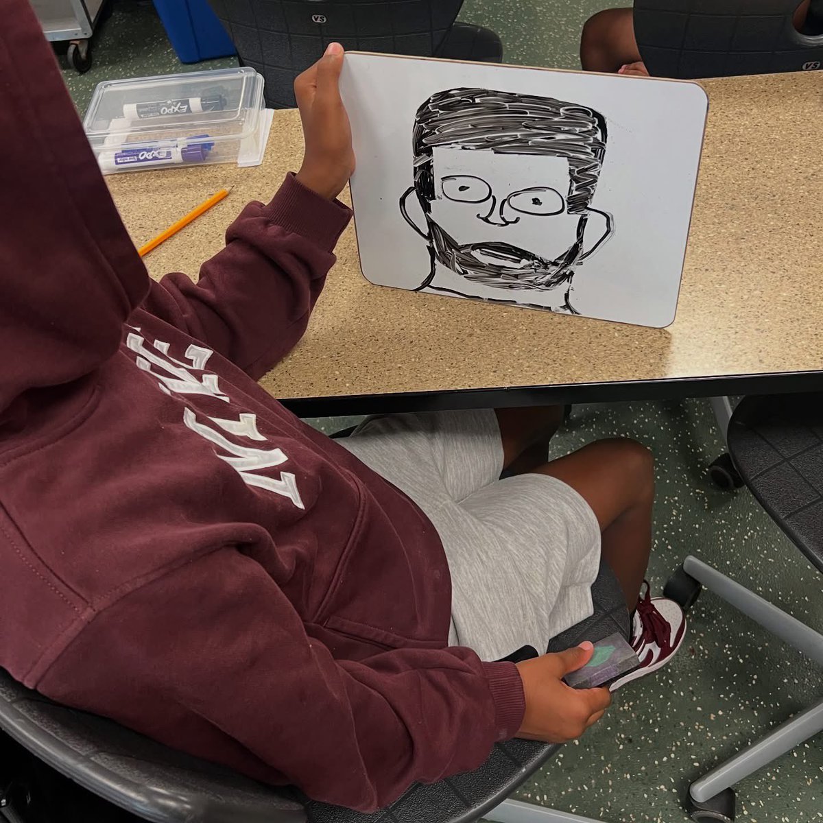 😂I guess you’re doing a good job as a mentor, when you look up and your mentee sketches a caricature of you!