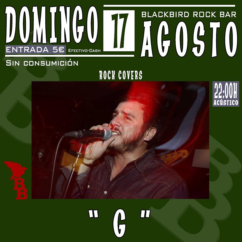 Mañana domingo los clásicos del #rock con #g ! A las 22h ! Reservas por MD tras o al mail blackbirdrockbar@gmail.com ! #rock #pop #madrid #blackbirdrockbar #conciertos #conciertosmadrid ##musicaenvivo #livemusic #domingo #agosto #sunday #music #musica