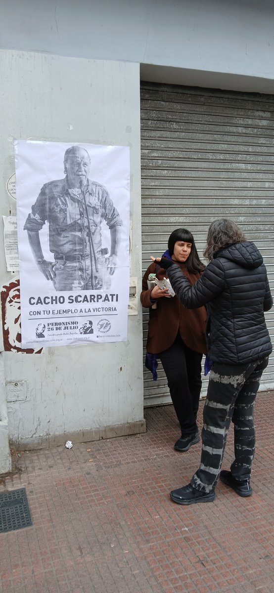 P26jcapital's tweet photo. El Peronismo 26 de julio conmemora el paso a la inmortalidad del compañero Cacho Scarpati ocurrido el 16 de agosto de 2008.
Los y las compañeras #CABA no fuimos la excepción y realizamos una pegatina en el barrio de #Boedo
CACHO SCARPATI ¡Con tu ejemplo a la victoria! https://t.co/eVj3nADW29