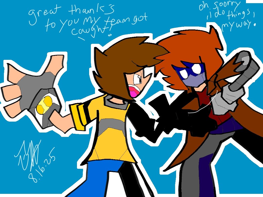 Eric and Droid v.1 having a argument #illustration #oddkrusaders