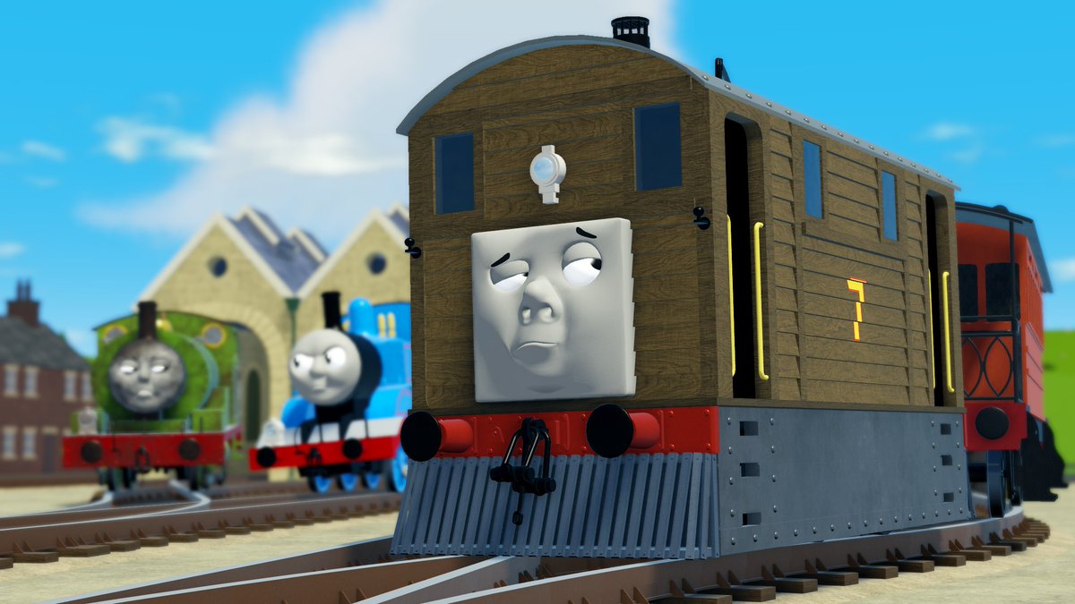 TATPictures's tweet photo. we only put up with these youths because, 
.
.
.
...face it we've put up with worse.

noted tram engine toby to his henrietta the coach https://t.co/rpszr641Rw