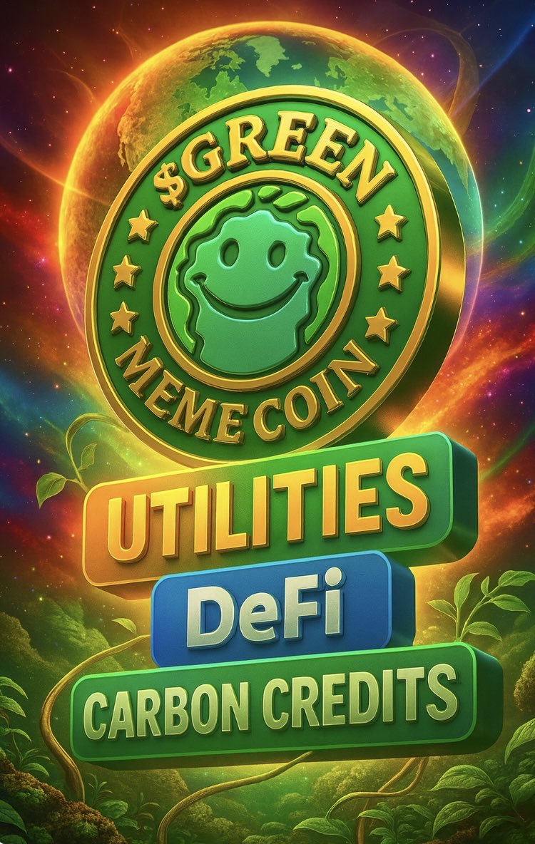 🚀 Introducing $GMC – Green Meme Coin 🌱 ✓ Real Utilities ✓ Powered by DeFi  ✓ Backed by Carbon Credits 🌍 A meme coin with a mission: profit + planet  🌐✨ #Crypto #