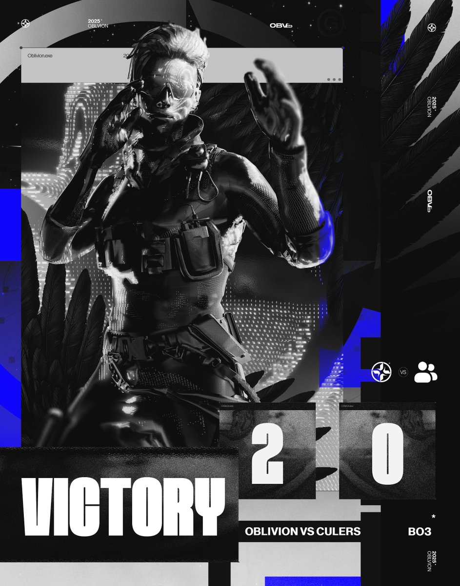 We start playoffs with a 2–0 win (7–3, 7–5). 
Discipline, mid-round reads, and composure under pressure. 
Momentum locked - next round tomorrow.

#OblivionGaming #NorthRumble #RainbowSixSiege