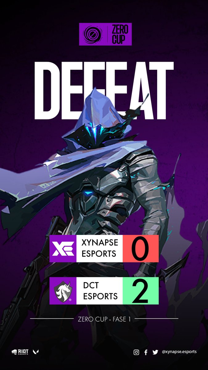 Defeat contra <a href="/DCT_eSports/">DCT eSports</a> 😔 pero muy orgullosos de todo este proceso.
Nos seguiremos viendo el en lower bracket. 🔥
#BoraXynapse