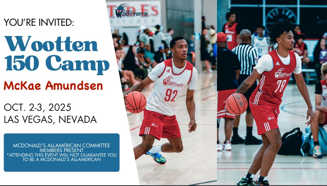 Very excited to receive an invitation to the prestigious Wootten 150 All-American Camp! I am looking forward to playing against some of the best players in the Country and learning from next level Coaches! Thank you for the invite!🙏🏻 #Wootten150 <a href="/Wootten_Camp/">Coach Wootten's Basketball Camp</a>