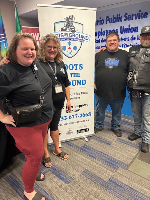 Sharon &amp; Mika attended the Hoss Memorial Teddy Bear Run this morning, a memorial motorcycle event. OPSEU hosted a fundraising breakfast supporting BOTG. The Salvation Army was accepting teddy bear donations for Toys for Tots. It was a great day!  Thank you to everyone involved!