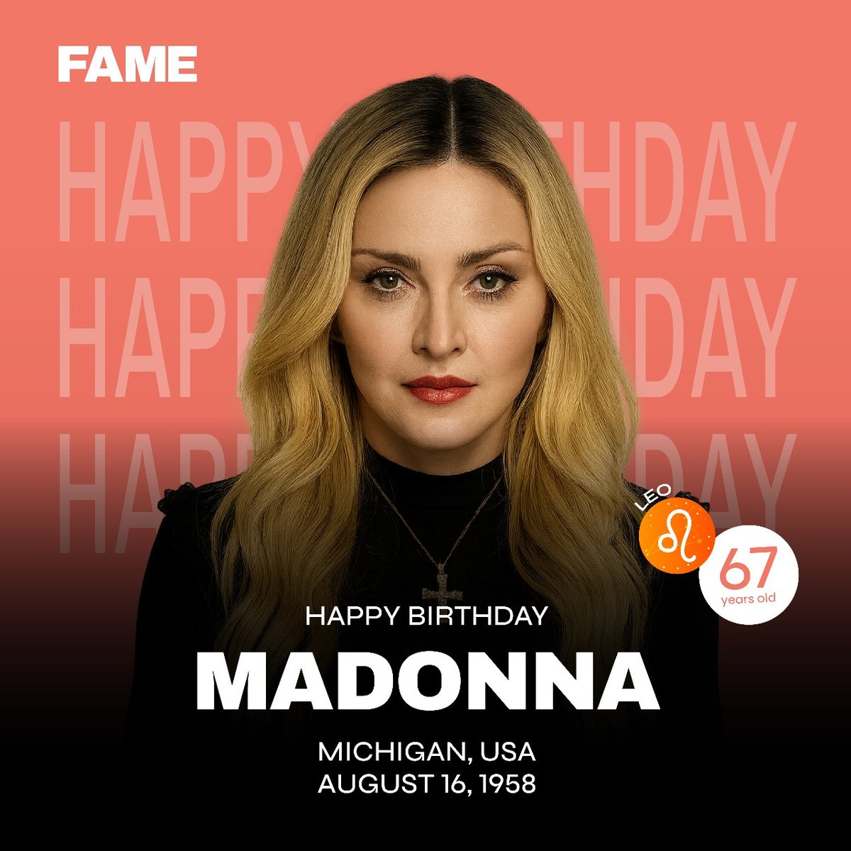 getfamemag's tweet photo. Legends don’t age, they evolve. Happy birthday to the iconic Madonna.

#Madonna #FAME #FAMEMAG #FAMEMAGAZINE https://t.co/Hh1nL3blHA