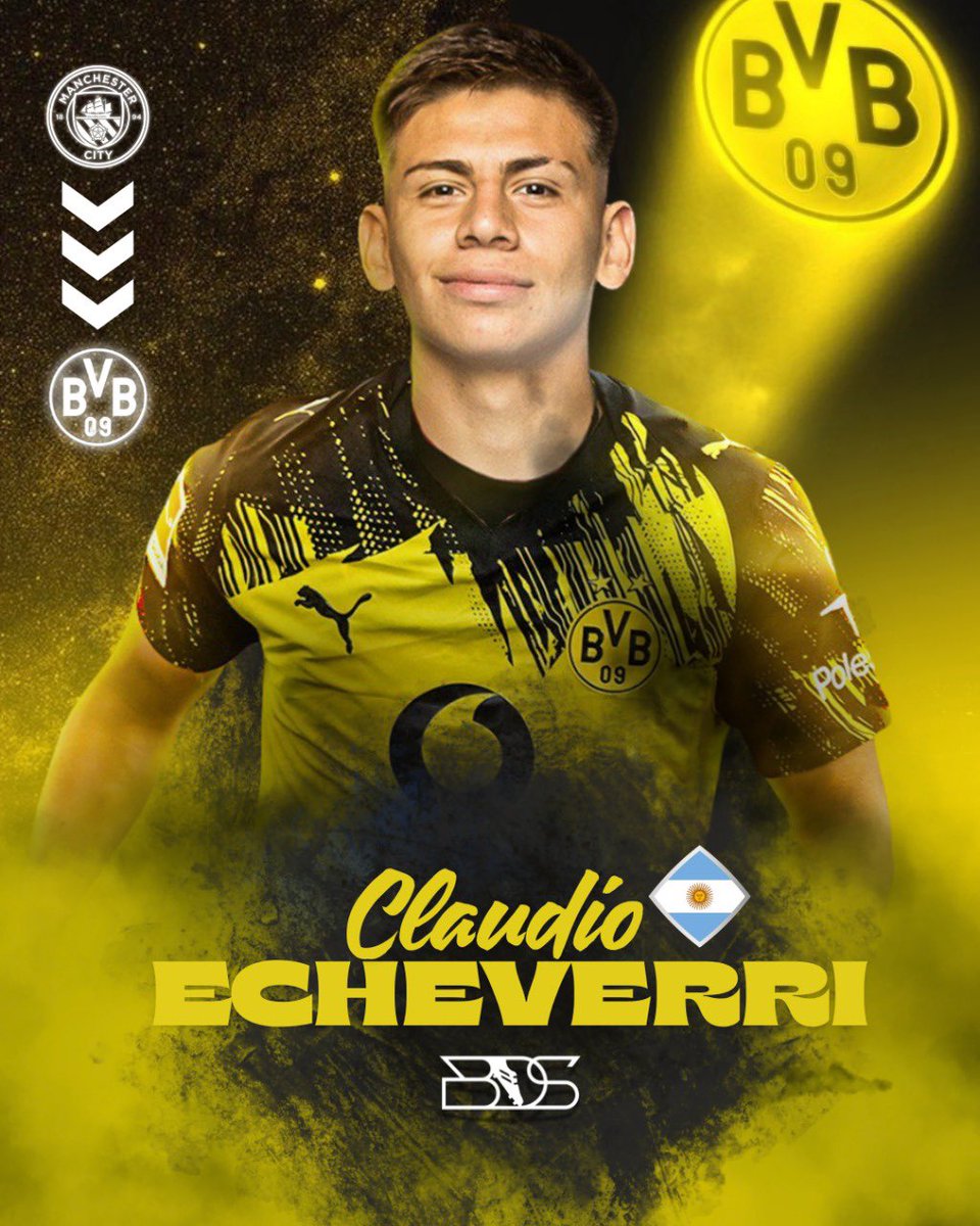data_big5998's tweet photo. 🇩🇪SE LO QUIEREN LLEVAR🇦🇷

Ante la falta de minutos en Manchester City, varios clubes tienen en la mira al “Diablito” Echeverri.

🟡Borussia Dortmund le hizo llegar al equipo inglés una oferta de prestamo con opción de compra🟡

🤔Todavia no hubo respuesta 

#Bundesliga https://t.co/7NIZWzUrLg