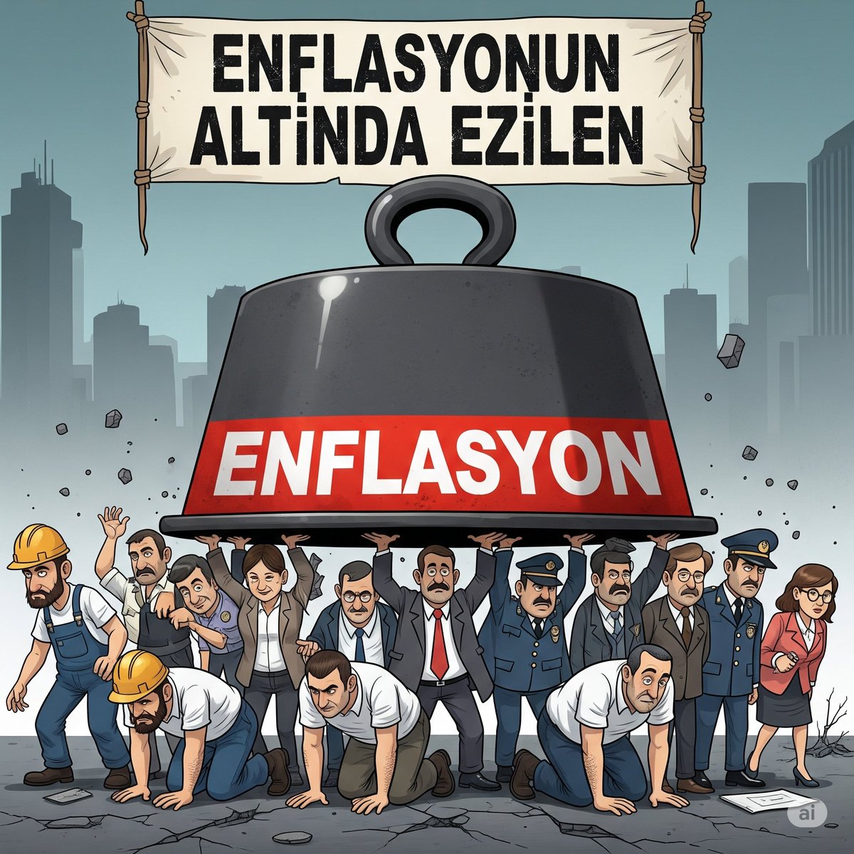 Memuru ve İşçisi ile yoksulluk sınırının çok çok altında bırakılan sözleşmelere imza atan ve atmayı bekleyen sendikacıkar #yatacakyerinizyok #1000tlyeNeEder