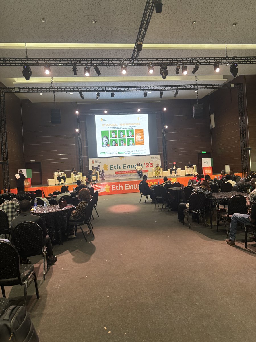 Eth_Enugu's tweet image. The panel session on the topic “Scaling Ethereum in Africa: Builders, Ecosystems and community” has been superb!!
It’s packed with leaders & builders @theucheedeoga @judicodes @chiidubem @samuelarogbonlo @SauceCodee & @daniel_chidie.
We’re livestreaming on X:…