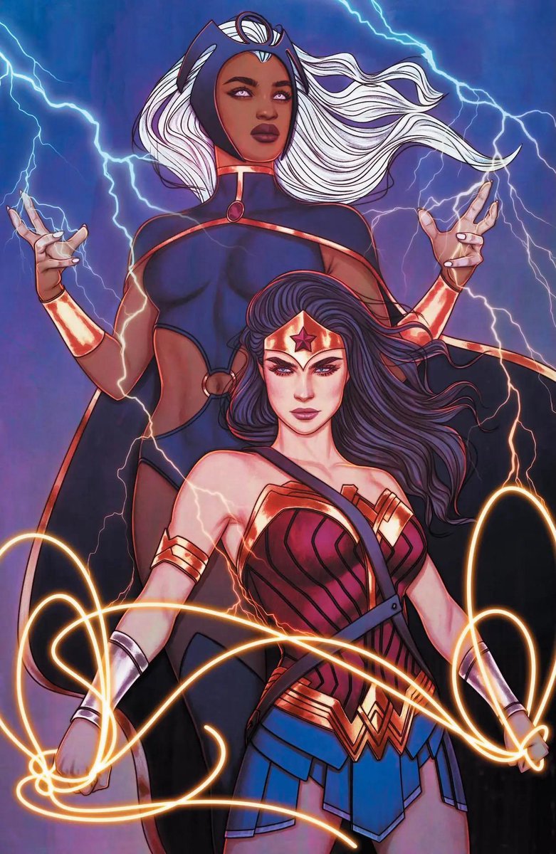 StevenTnyc's tweet photo. Storm &amp; Wonder Woman by Jenny Frison (edited to be textless) #xmen #OroroSpoilers #DcComics https://t.co/ClB5Af22ut