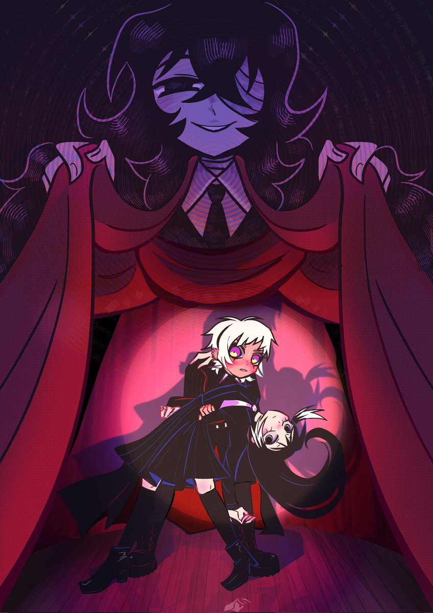 my piece for the <a href="/literaryladiesZ/">Literary Ladies - a Genderswap BSD Zine</a> zine, ft beast dazai and sskk ♀️