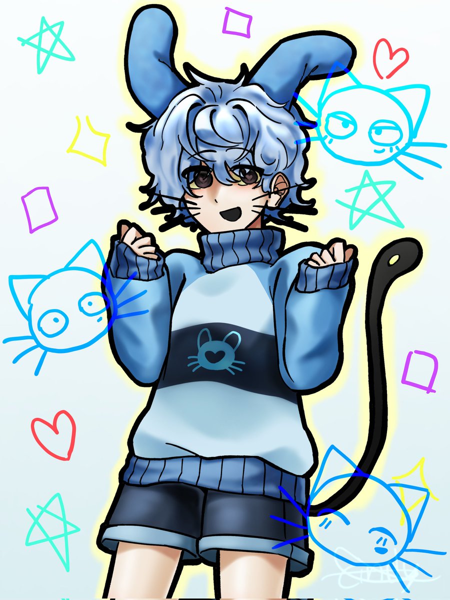 Arya_1117's tweet photo. #ねこのティーチくん #고양이티치군 #サム #사무 #擬人化 #의인화
폰으로 다시 그려봤어요 근데 손그림이 더 맘에 드네요 https://t.co/D27KP8jcEl