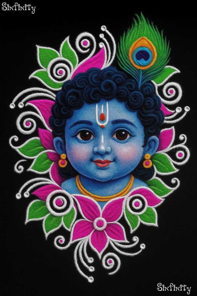 kpmndr's tweet photo. #KrishnaJanmashtami
#Krishna
#KrishnaJanmashtami2025
#Share #love #Divine
#sinfinity #AIart #AI #rangoli https://t.co/ckJpp3ZK5e