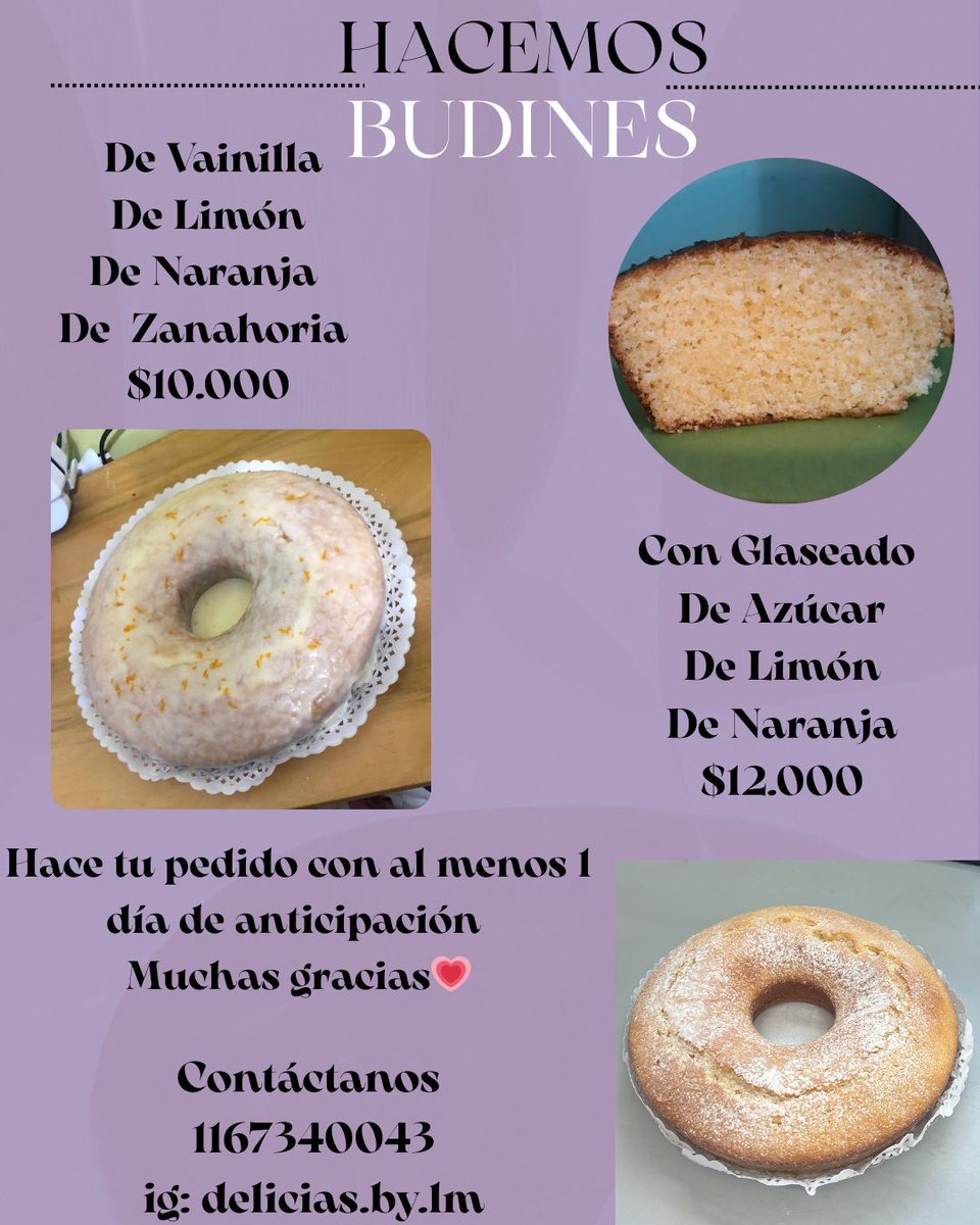 Los hace mi hija.
Los recomiendo.  Buenísimo riquísimo y baratisimo