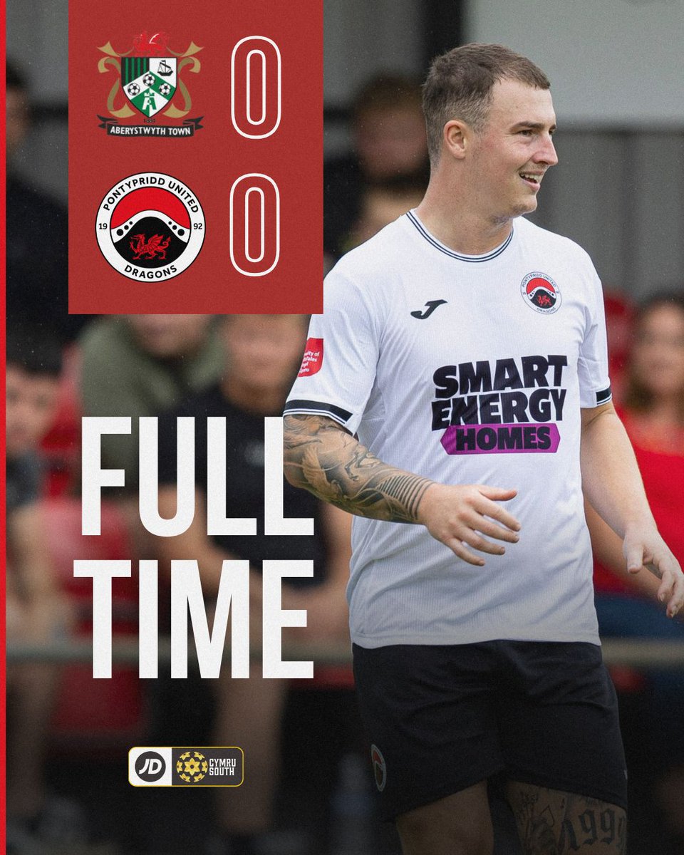 The points are shared after a hard-fought battle! 🤝 

We came agonisingly close to a winner when Taylor Marsh smashed the post in the dying minutes 😩

Our first points of the JD Cymru South season are on the board. A performance to build on! 💪

#OneClub #WeAreUnited