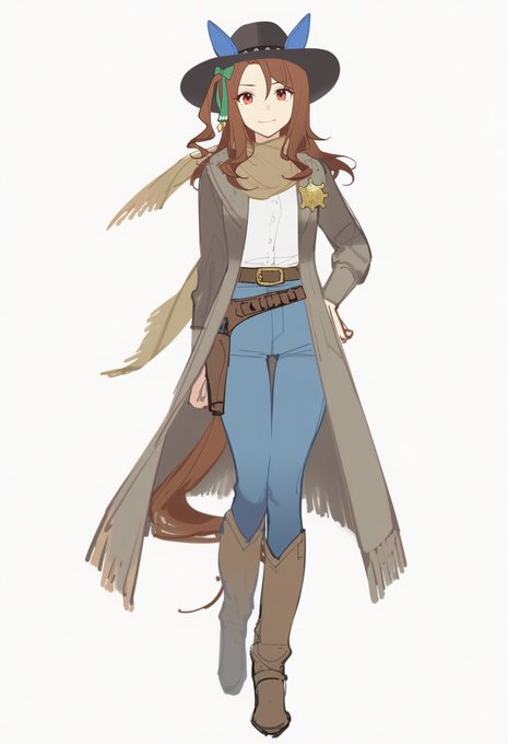 #ウマ娘falloutダービー キングヘイロー 「キングは誰にも救いの手を差し伸べるのよ!」とカルマが高すぎるがゆえに自称保安官をやっている。精度の高い射撃から射撃王とも言われているが、自宅裏の射撃場で血のにじむ訓練をしているからこその身のこなしであるのだが、そのことは誰にも言わない。