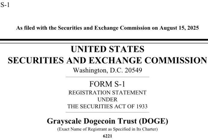 GRAYSCALE NỘP ĐƠN S-1 CHO DOGECOIN ETF