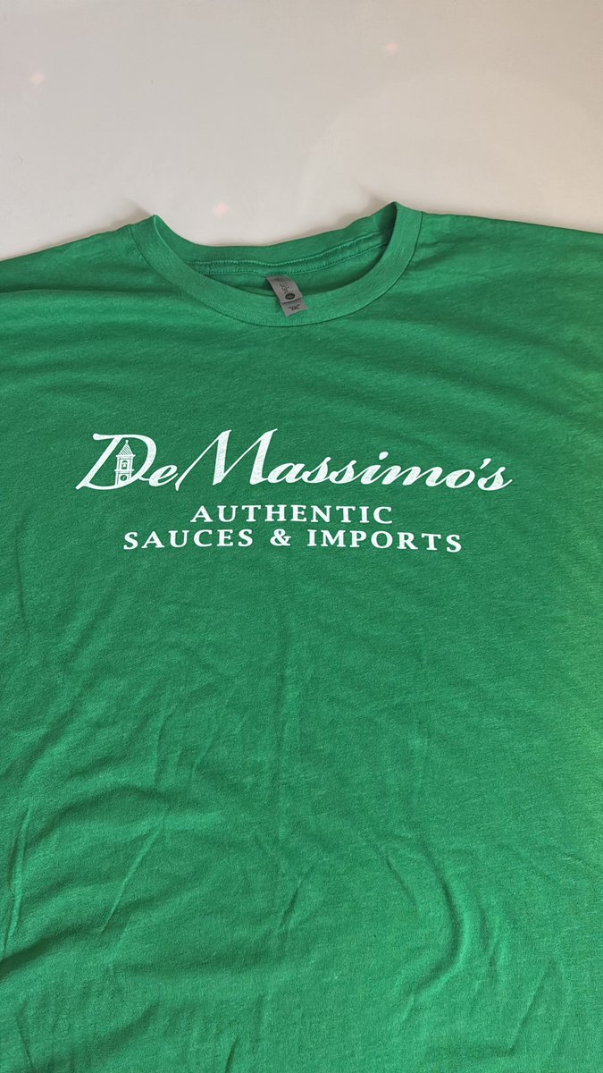 After years of asking I finally got a shirt from the best sauce makers around.   Thanks sauce.   <a href="/DeMassimos/">DeMassimo’s Authentic Sauces & Imports</a>