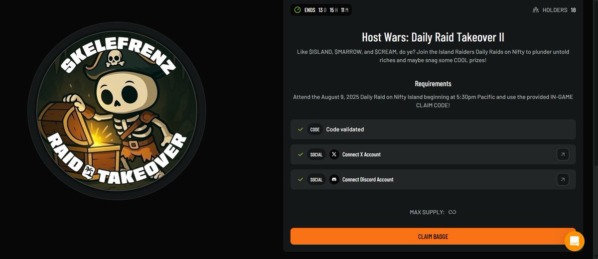 We're RAIDING with <a href="/SkeleFrenz/">SkelēFrenż</a> on <a href="/Nifty_Island/">Nifty Island 🏝</a> and <a href="/OtherPageHQ/">Other Page</a>