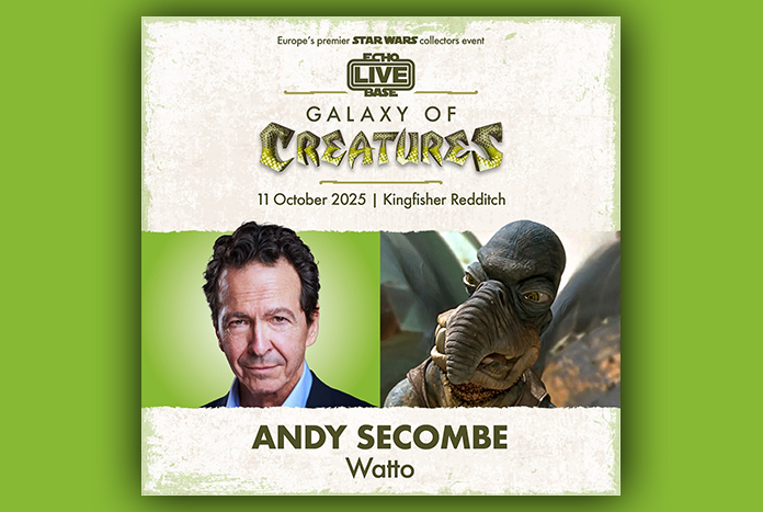 JediNewsNetwork's tweet photo. First Guest Announced for Echo Base Live Episode XVII as Andy Secombe - https://t.co/ZcaWBS8pzc #StarWars @RealEchoBaseUK @shopkingfisher @StarWars #EchoBaseLiveXVII #GalaxyOfCreatures #AndySecombe #Watto https://t.co/kjk0iYTECZ
