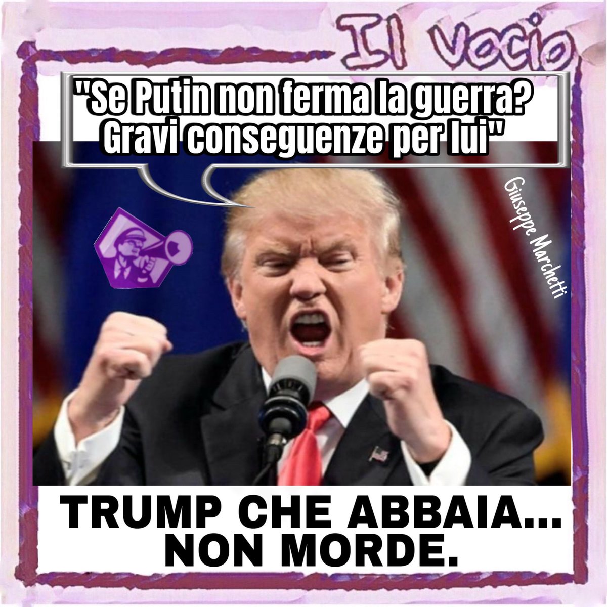 ilvocio's tweet photo. #giuseppemarchetti #16agosto #ilvocio #Trump #vertice #Alaska #cancheabbaia #Putin #prepotenti #tiranno #acccordo https://t.co/gRcO6f7sxl