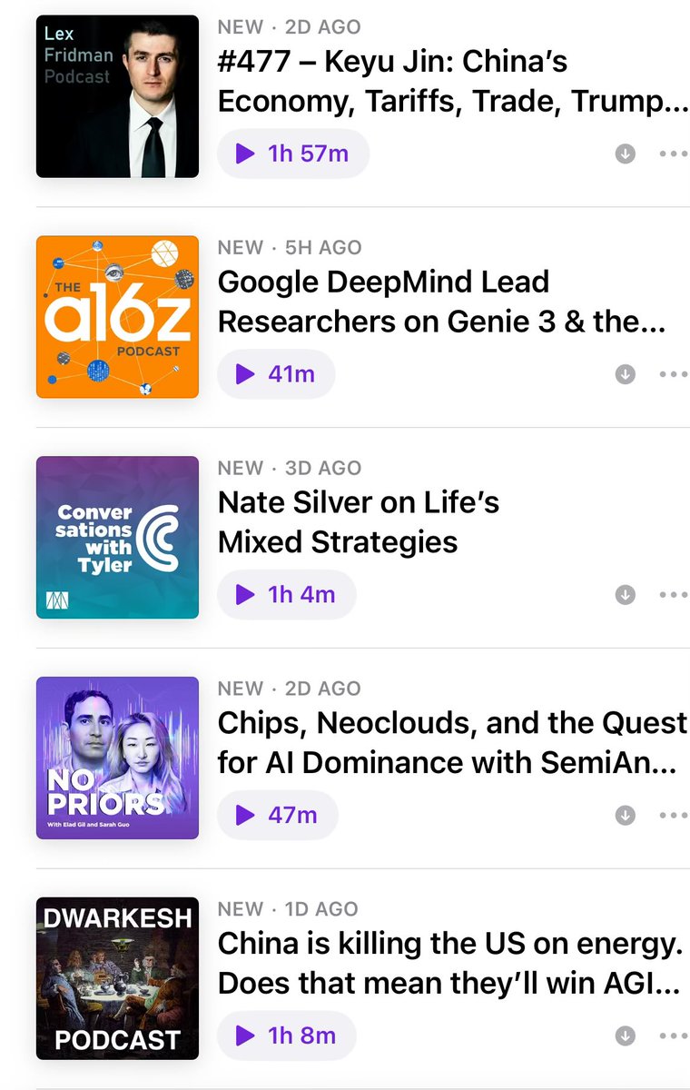So many new podcasts to catch up on