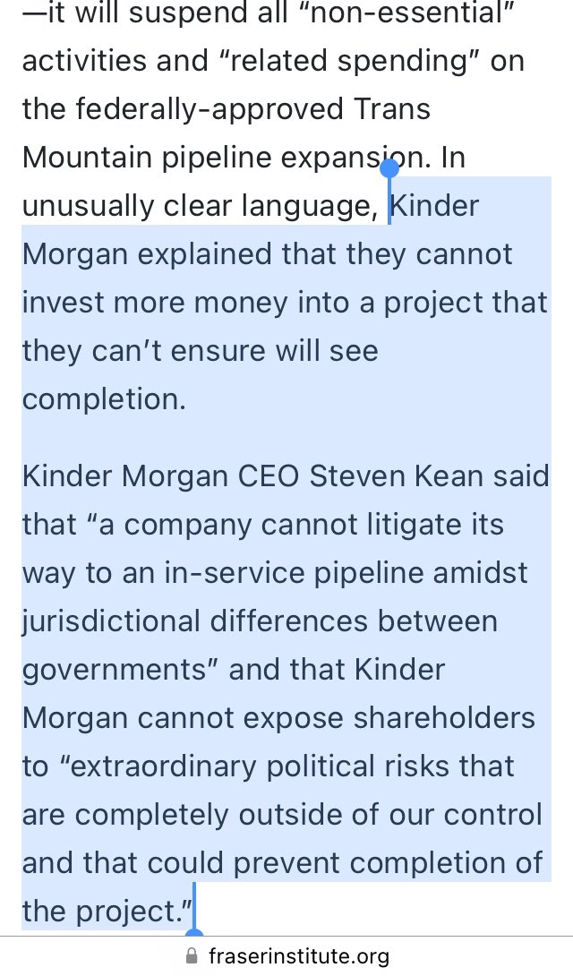 crizm0's tweet photo. @maxfawcett @financialsanity Don’t even try to pretend that the Trudeau government didn’t have a significant role in the demise of the Kinder Morgan Transmountain expansion project https://t.co/3n4jbUwIan