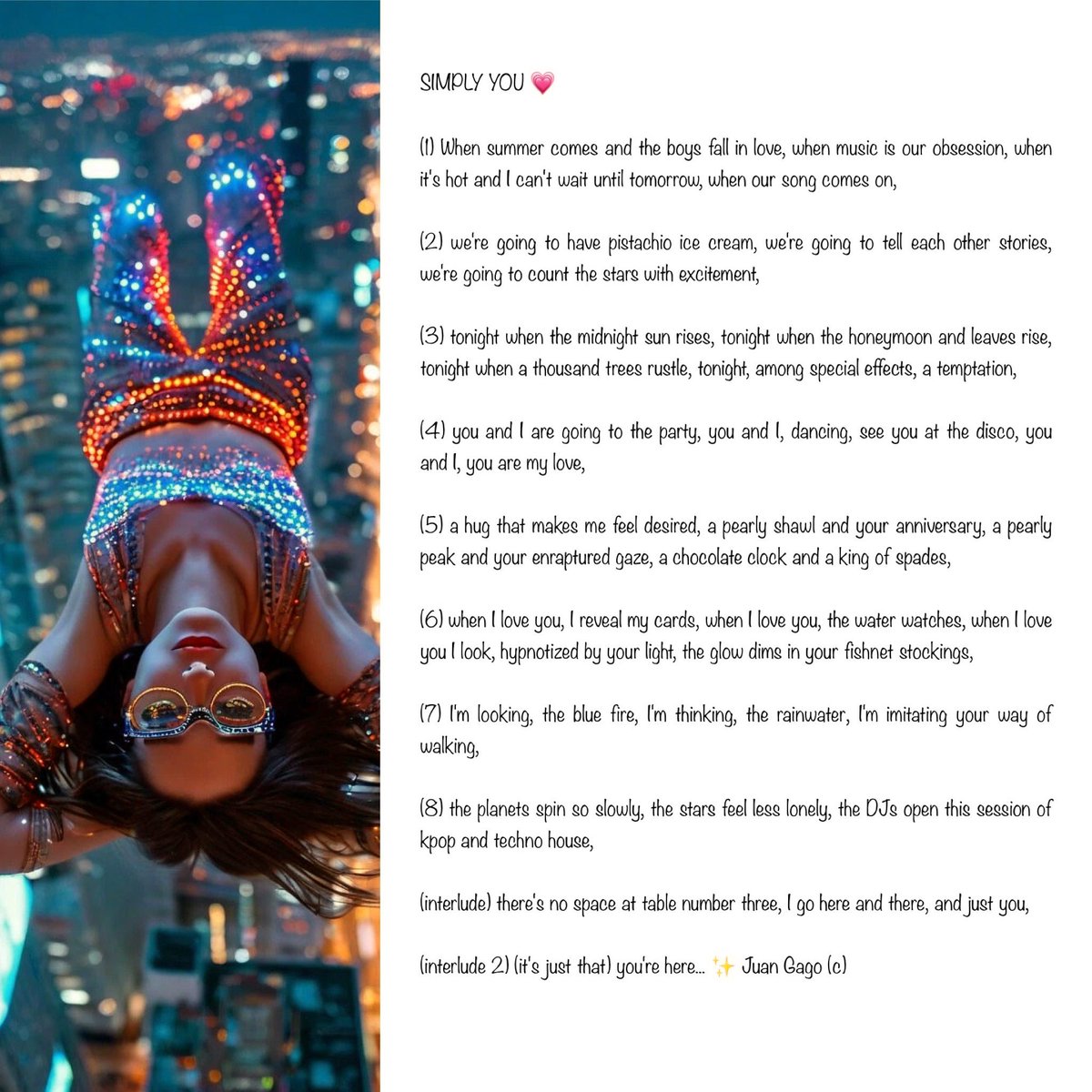 ionztomo16's tweet photo. SIMPLY YOU 💗 by Juan Gago (c)
#PoetryLovers #summersonic #VibesUp https://t.co/cxjA8E9U49