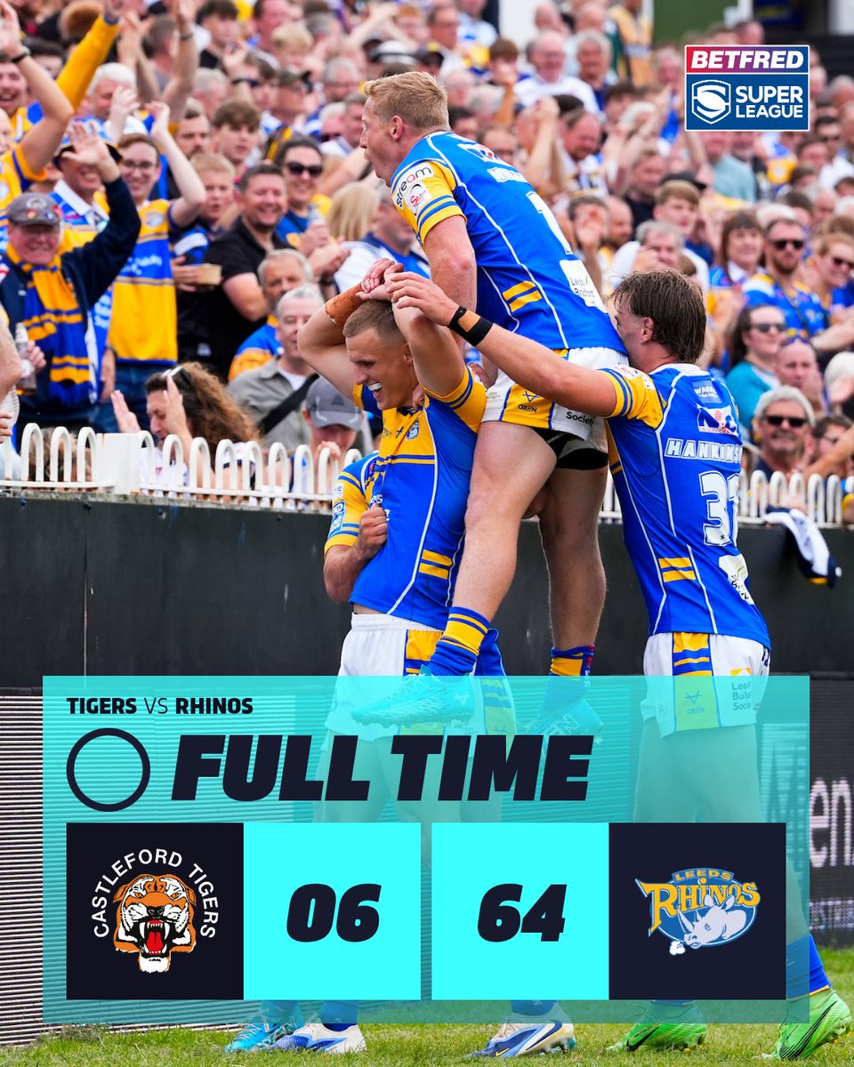 SuperLeague's tweet photo. Dominant performance from @leedsrhinos in Round 22! 🦏

#SuperLeague https://t.co/UFdlMR4is0
