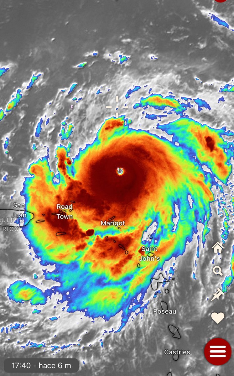 samurivas_meteo's tweet image. #Erin se convierte en el primer huracán de categoría 5 en esta temporada en el Atlántico. Situado actualmente frente a las costas de Puerto Rico en el mar Caribe. La suerte es que no va a tocar tierra directamente por lo que no se espera que sea destructivo.
#HuracanErin