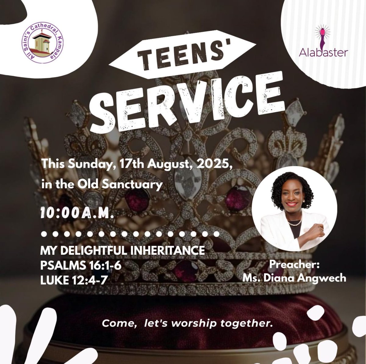allsaintskla's tweet photo. Join us for Teens Service physically at the cathedral on Sunday, 17th August 2025 at 10am. Come with a friend !!
#ASCKTeensService #ASCKYouth https://t.co/mJq8KdgSCQ
