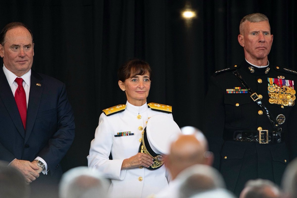 Secretary of the Navy John C. Phelan (@secnav) on Twitter photo Yesterday, a remarkable chapter at the <a href="/NavalAcademy/">U.S. Naval Academy</a> came to a close. VADM Yvette Davids, Class of ’89, departs as Superintendent to take up post as OPNAV DCNO N3/N5/N7. She led the Brigade with vision, integrity and resolve.
VADM is a surface warfare officer and combat-tested Yesterday, a remarkable chapter at the <a href="/NavalAcademy/">U.S. Naval Academy</a> came to a close. VADM Yvette Davids, Class of ’89, departs as Superintendent to take up post as OPNAV DCNO N3/N5/N7. She led the Brigade with vision, integrity and resolve.
VADM is a surface warfare officer and combat-tested