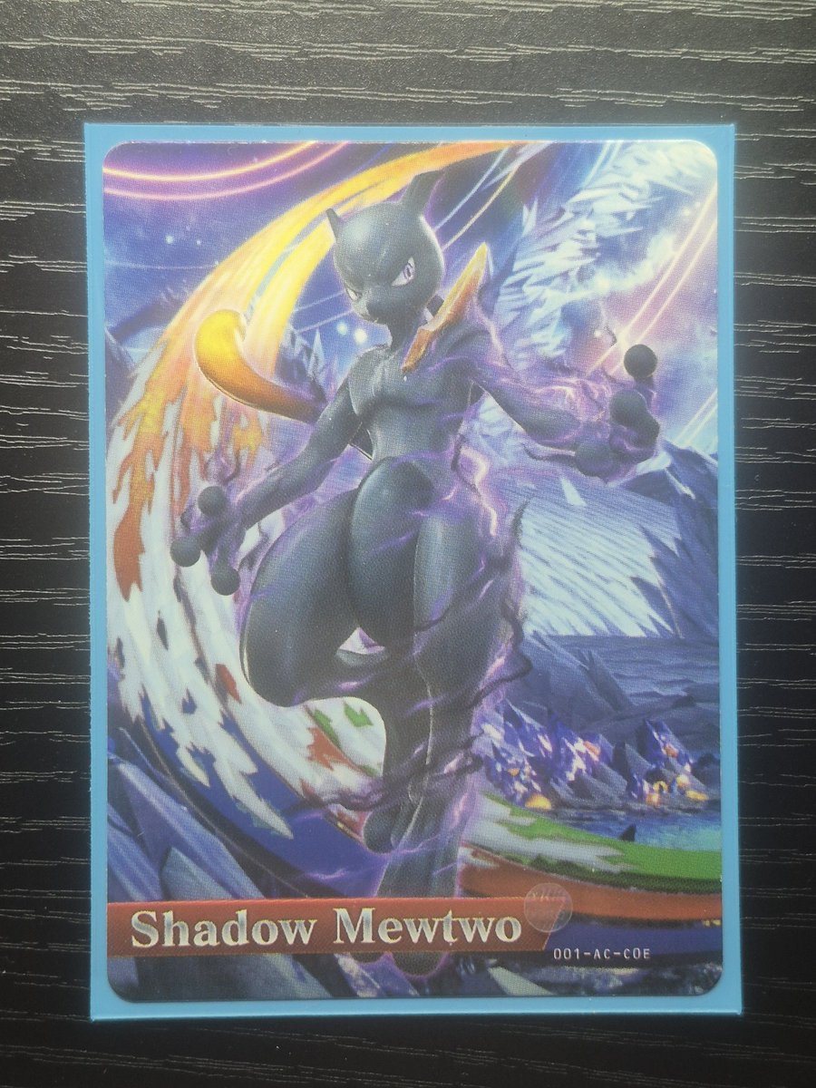GameToyBrickMan's tweet image. How many of you have the shadow mewtwo card!

#shadowmewtwo #pokkentournament #wiiu