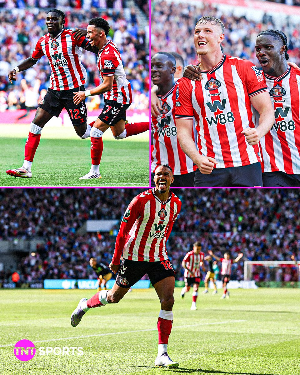 footballontnt's tweet photo. Sunderland waited eight years to return to the Premier League… then smashed it with a 3-0 win on opening day 🤯 https://t.co/wLIULsmoRC