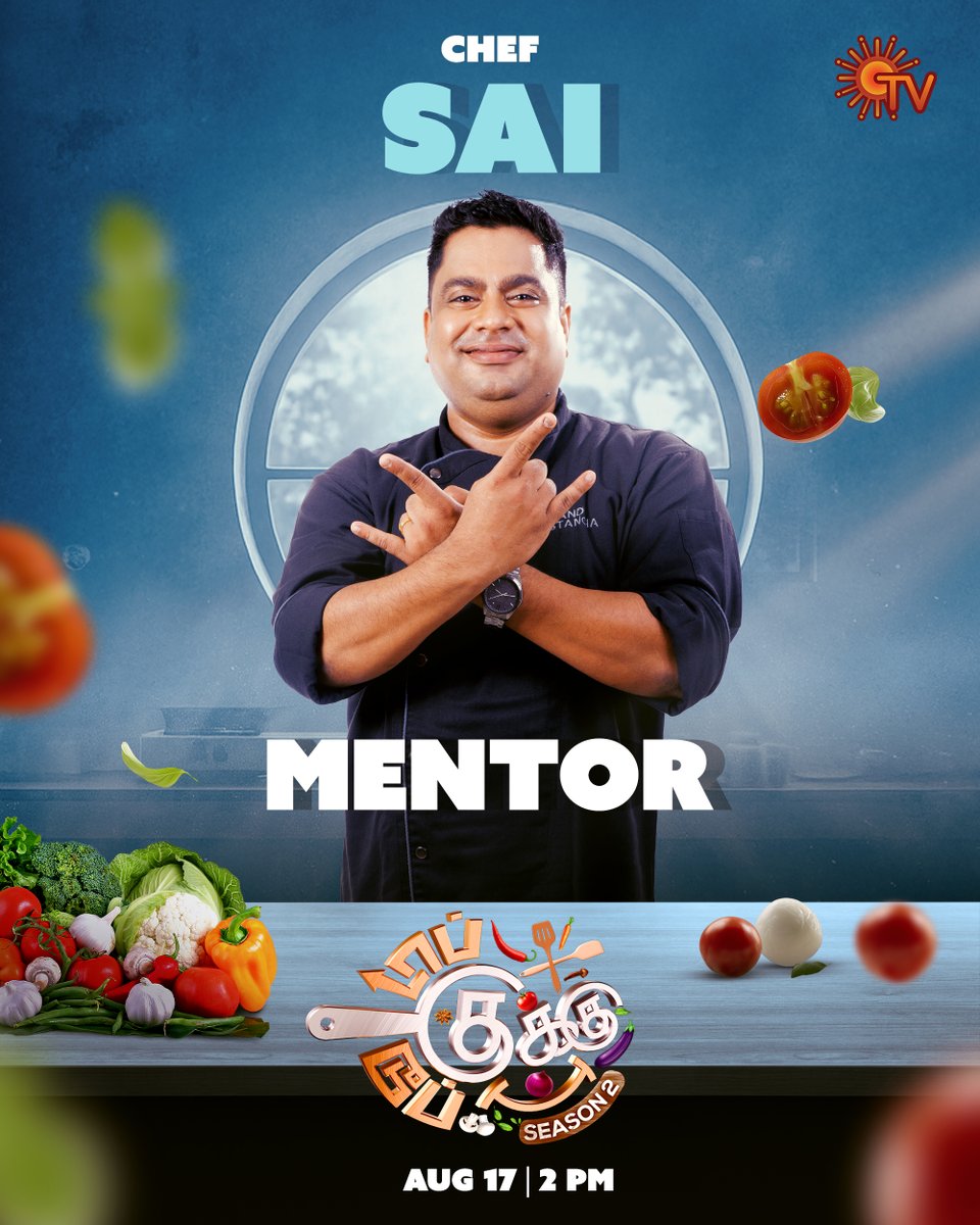 SunTV's tweet photo. The trio is here on a mission!🔥

TOP COOKU DUPE COOKU - SEASON 2 | FROM AUG 17 | 2 PM

#SunTV #TopCookuDupeCooku #TopCookuDupeCookuOnSunTV #ChefCheruba #ChefSai #ChefAdrian #RenduDhanTrendu https://t.co/jM8KAk4whZ