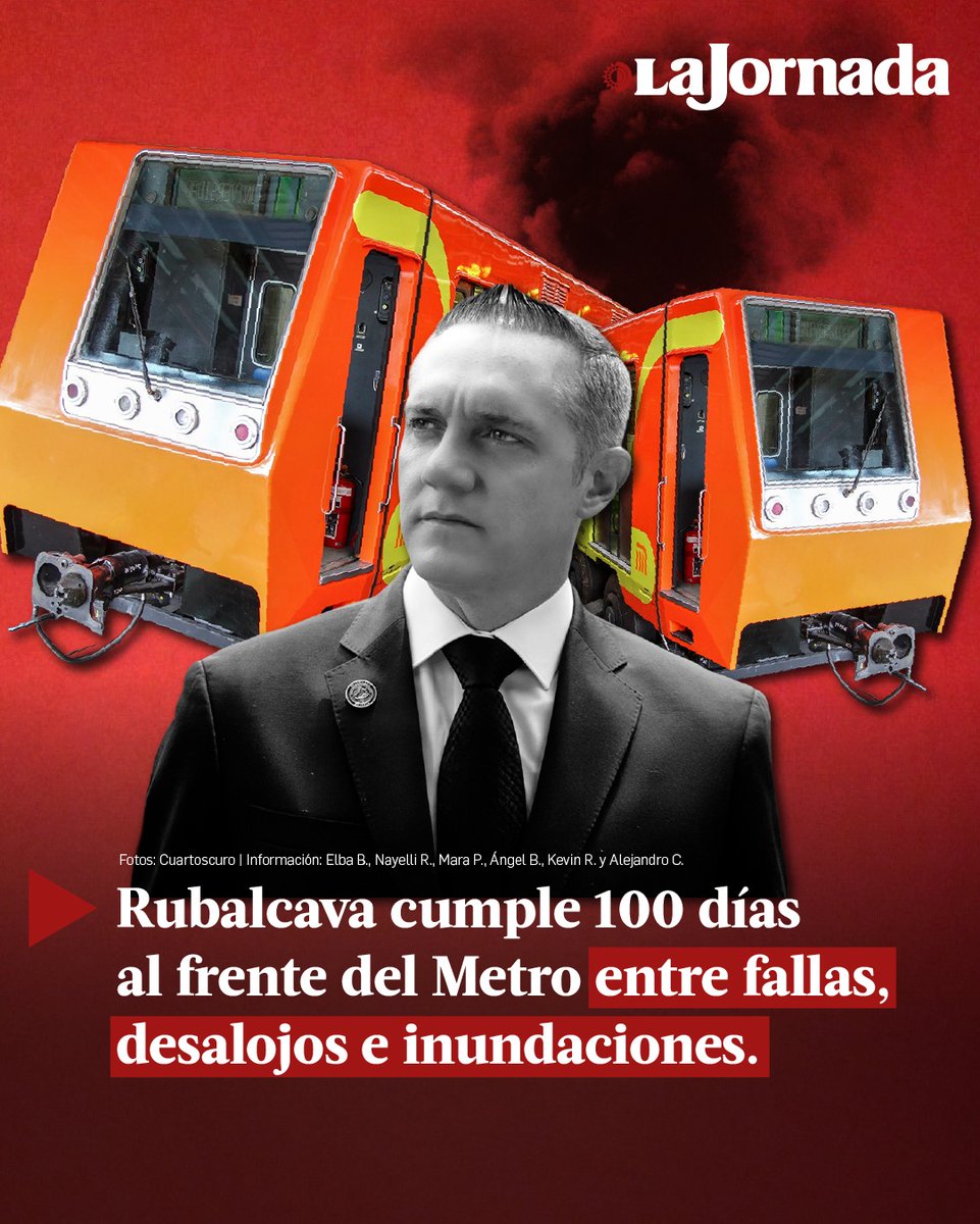 lajornadaonline's tweet image. 📉 Esta semana, @AdrianRubalcava cumple 100 días al frente del @MetroCDMX… y la crisis continúa

🚇 A 100 días de gestión, el balance de Rubalcava es preocupante: se reportan 23 incidentes entre fallas eléctricas, inundaciones, apagones, incendios y protestas vecinales.

🔺…